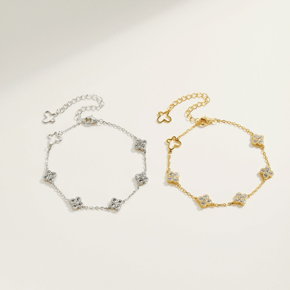 Clover Collection | Crystal Bracelet with Adjustable Length & Hypoallergenic Design | Elegant Jewelry for Everyday Wear 5