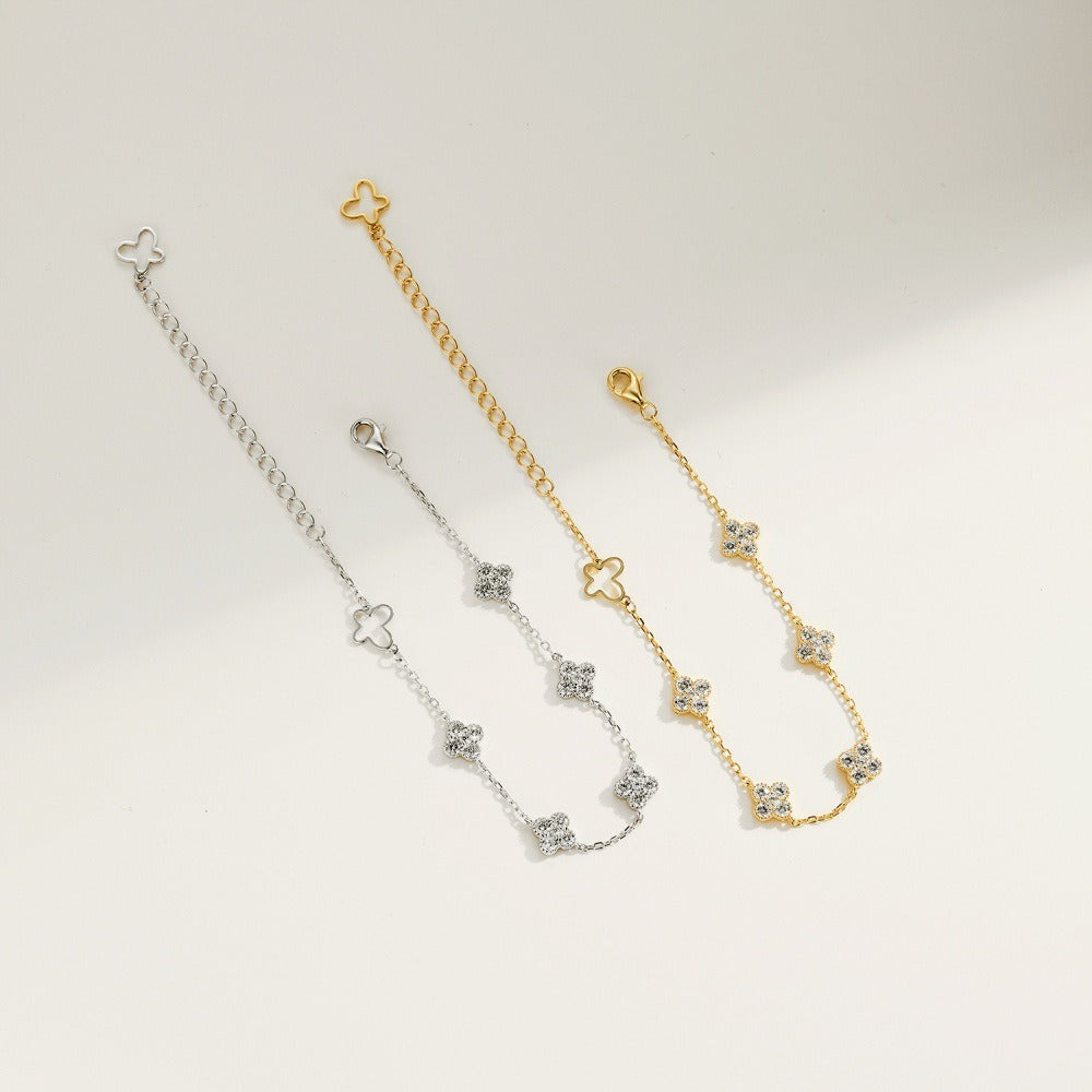 Clover Collection | Crystal Bracelet with Adjustable Length & Hypoallergenic Design | Elegant Jewelry for Everyday Wear 6