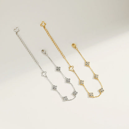 Clover Collection | Crystal Bracelet with Adjustable Length & Hypoallergenic Design | Elegant Jewelry for Everyday Wear 6