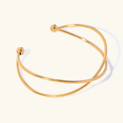 Serena Open-Ended Gold Bracelet