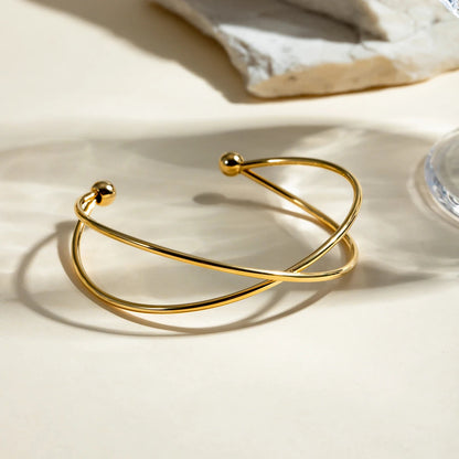 Serena Open-Ended Gold Bracelet