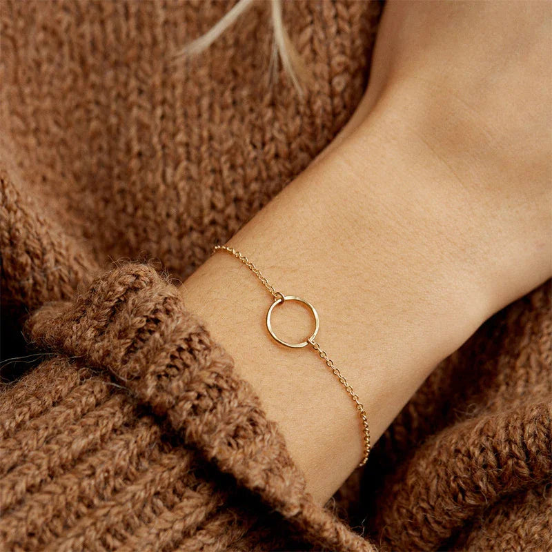Scarlet Gold Hoop Bracelet