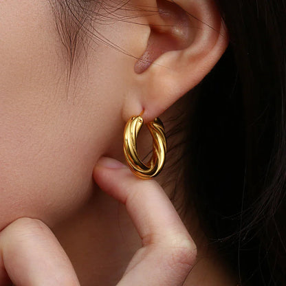Carly Twisted Hoop Earrings