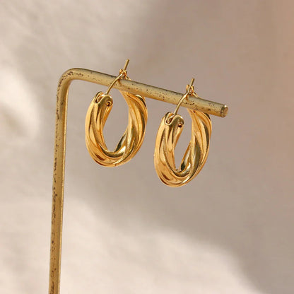 Carly Twisted Hoop Earrings