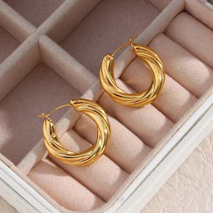 Carly Twisted Hoop Earrings