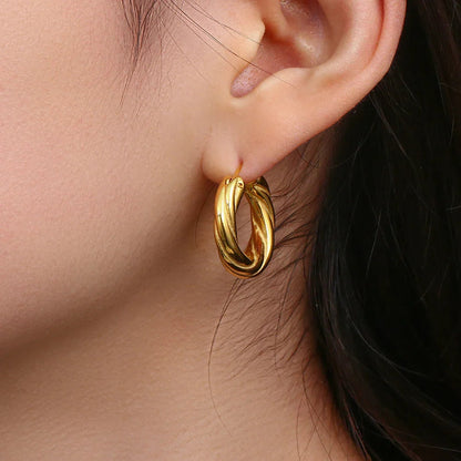 Carly Twisted Hoop Earrings