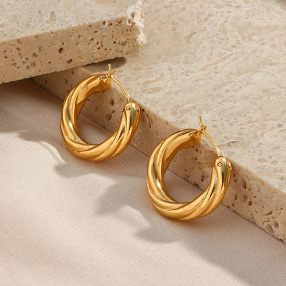 Carly Twisted Hoop Earrings