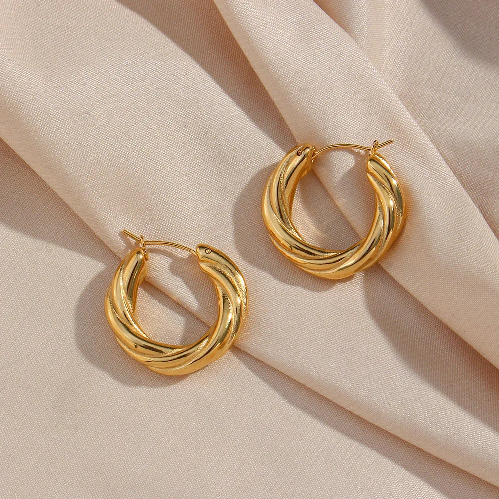 Carly Twisted Hoop Earrings