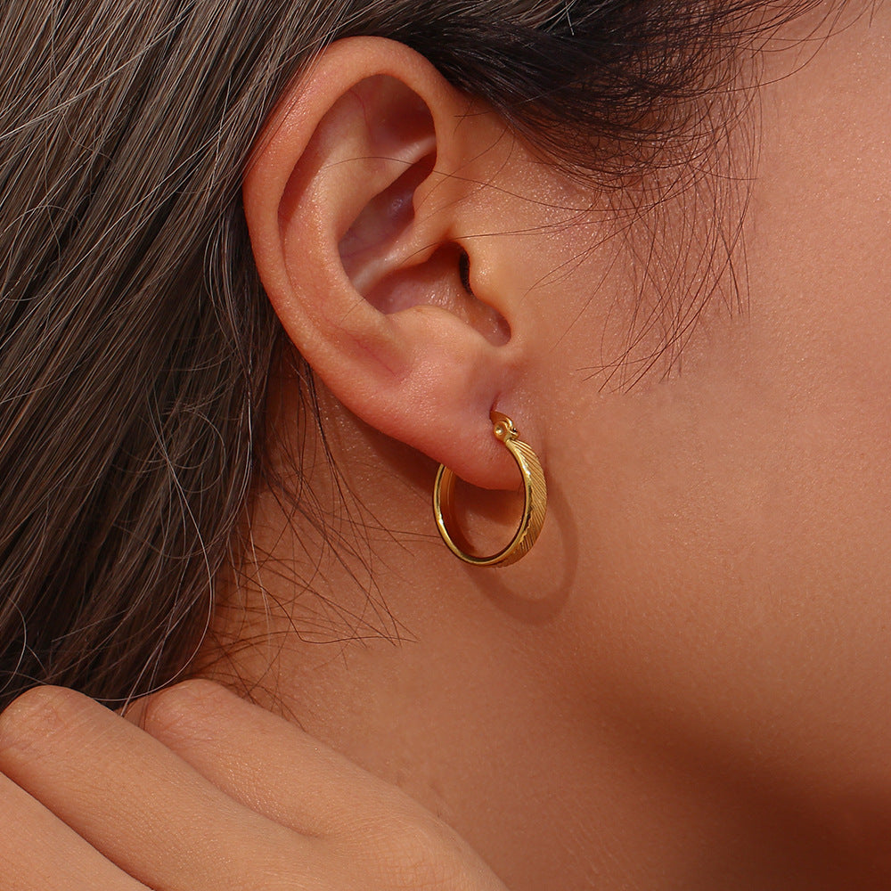 Maya Gold Hoop Earrings