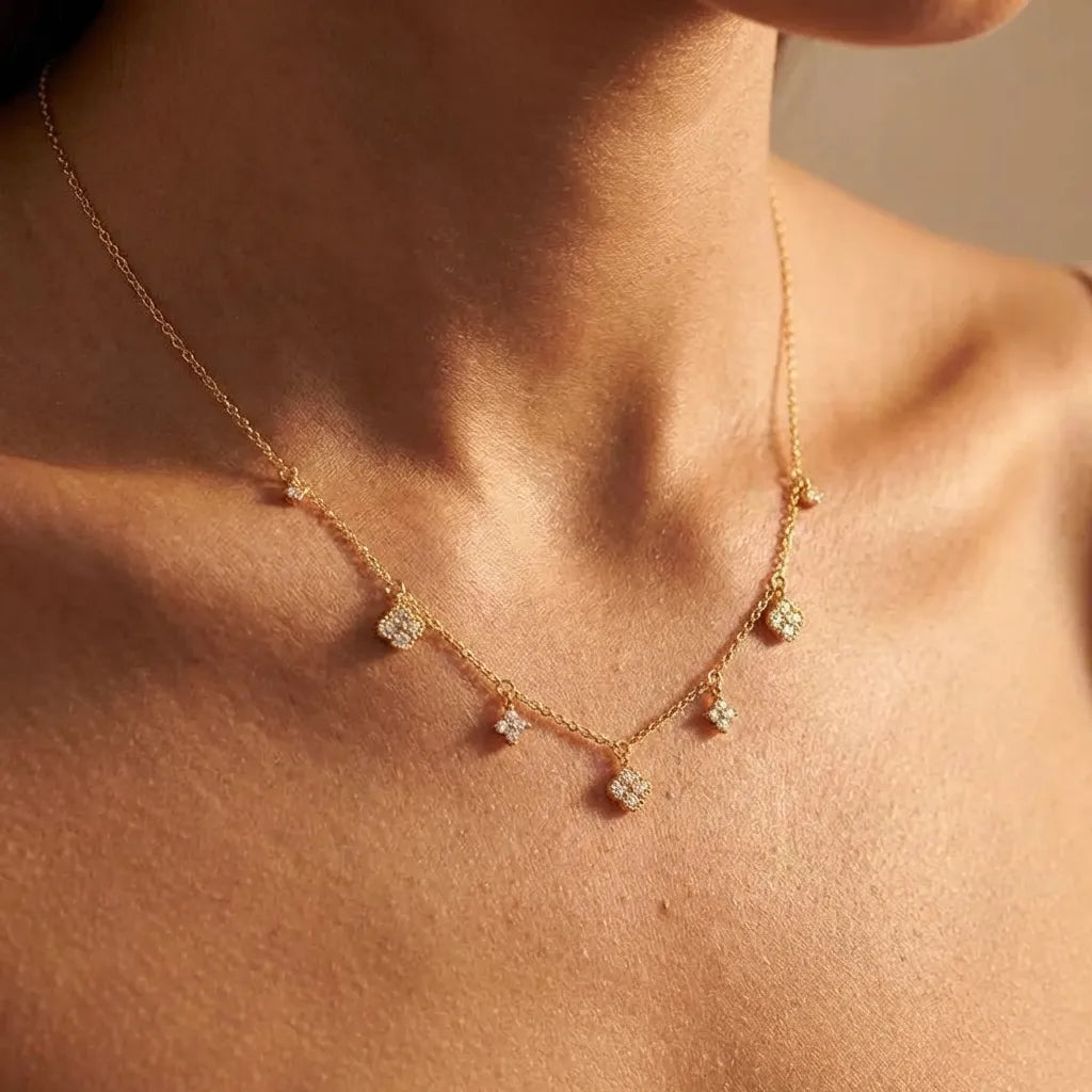 Elegant Charm | Gold Necklace with Adjustable Length & 14K Finish for Versatile Styling 0