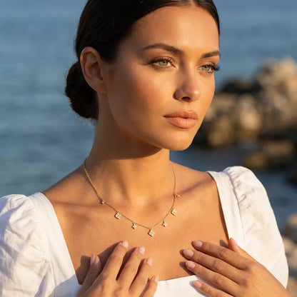 Elegant Charm | Gold Necklace with Adjustable Length & 14K Finish for Versatile Styling 4