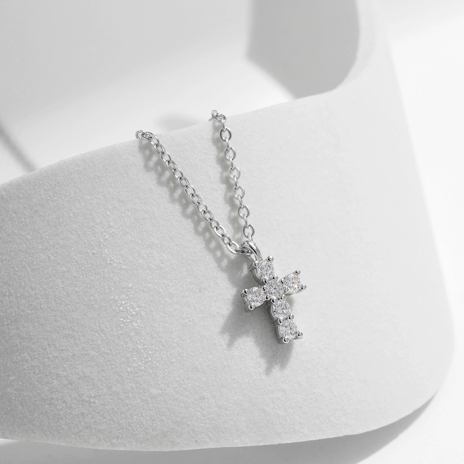 Elegant Crystal Cross Necklace for Women with Hypoallergenic Design | Premium Sterling Silver for Everyday Sophistication 1