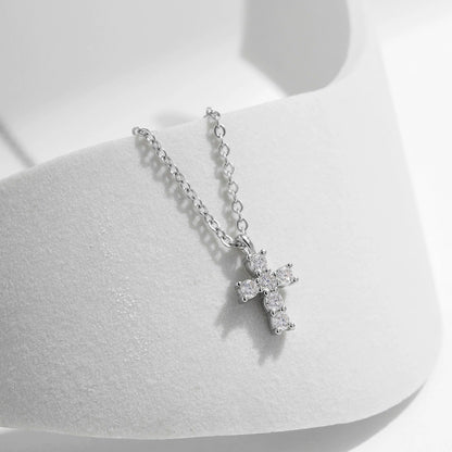 Elegant Crystal Cross Necklace for Women with Hypoallergenic Design | Premium Sterling Silver for Everyday Sophistication 1