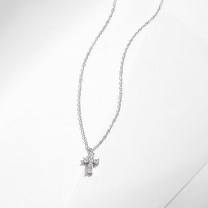 Elegant Crystal Cross Necklace for Women with Hypoallergenic Design | Premium Sterling Silver for Everyday Sophistication 6