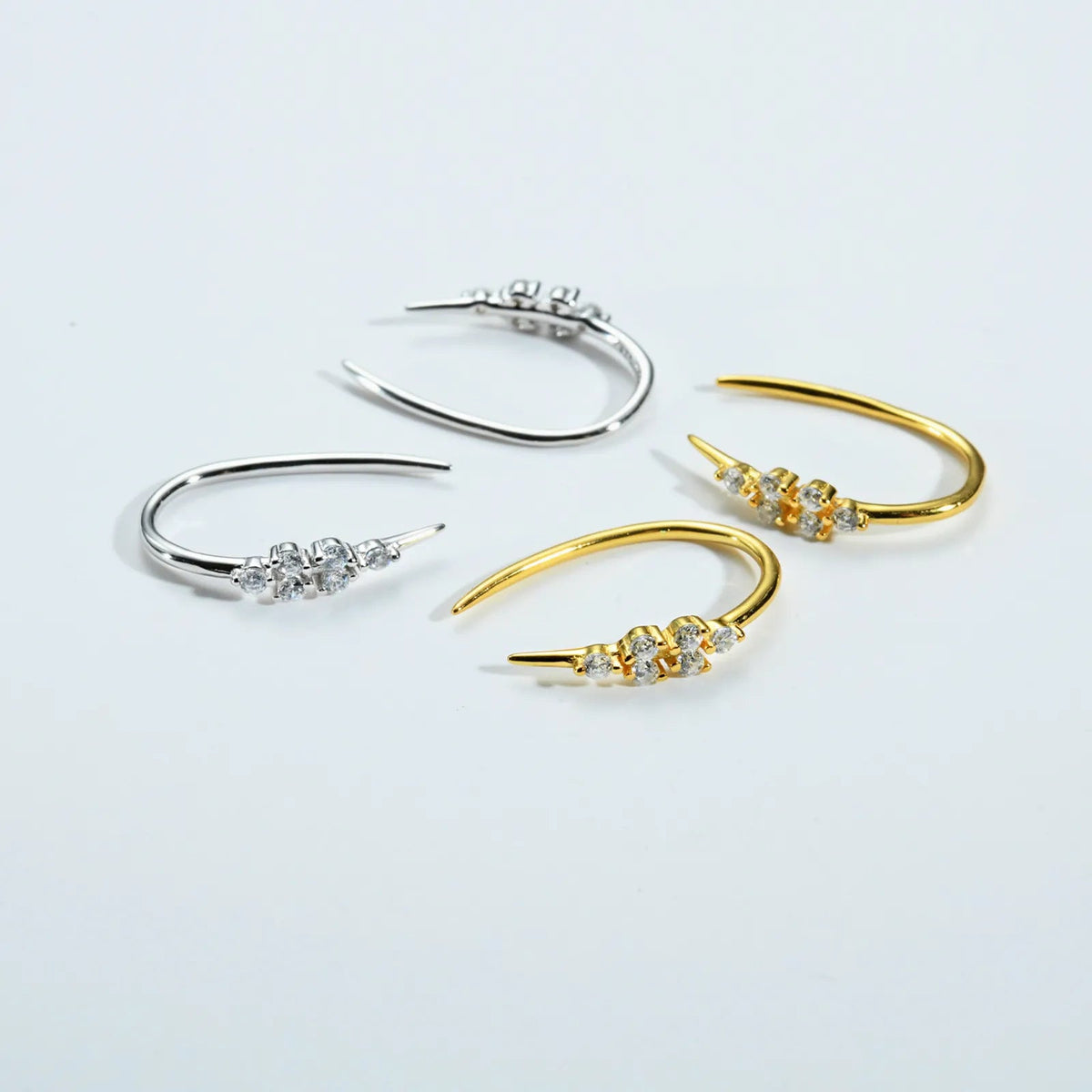 Elegant Crystal Gold Earrings for Women with Heart Charms | Lightweight & Colorful Design for Everyday Style 1