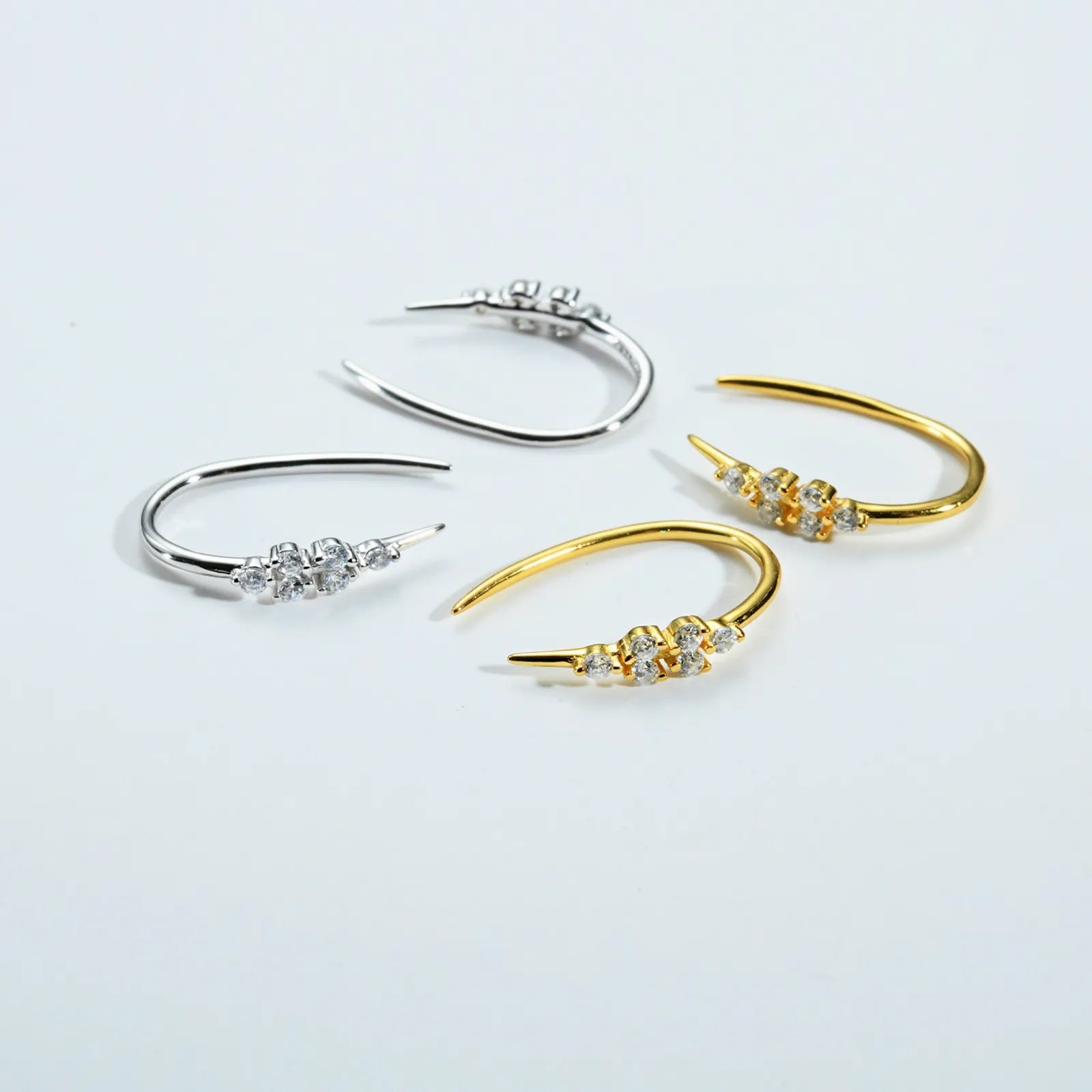 Elegant Crystal Gold Earrings for Women with Heart Charms | Lightweight & Colorful Design for Everyday Style 1