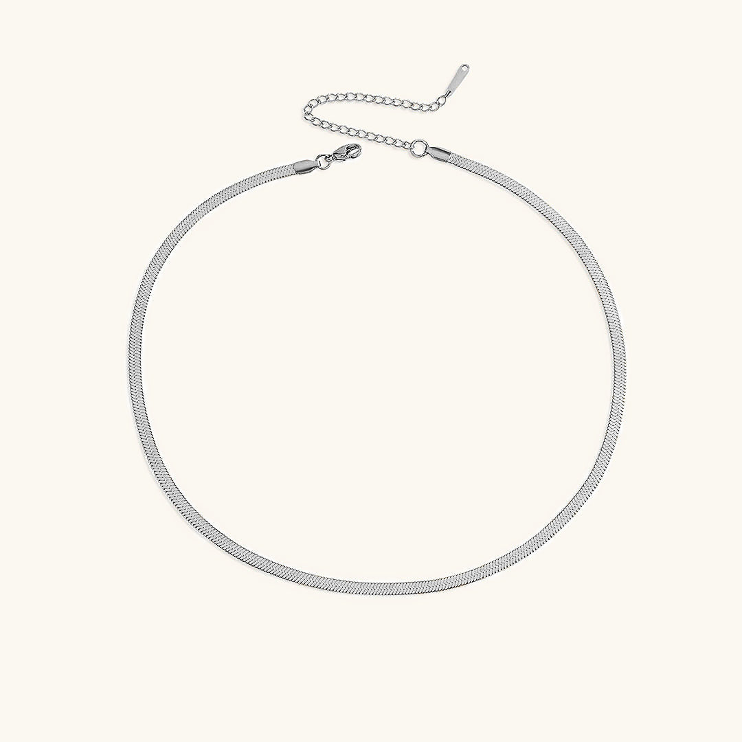Ava Gold Herringbone Necklace
