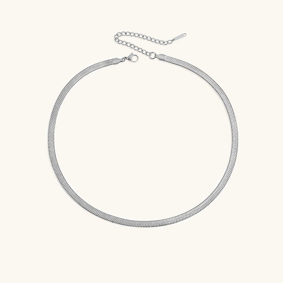 Ava Gold Herringbone Necklace