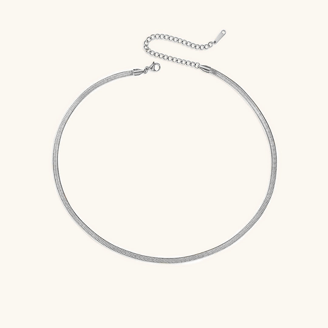 Ava Gold Herringbone Necklace