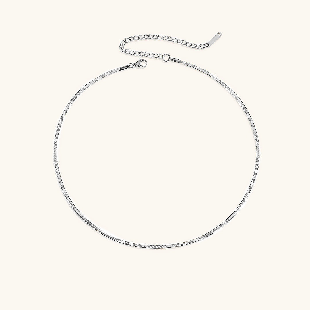 Ava Gold Herringbone Necklace