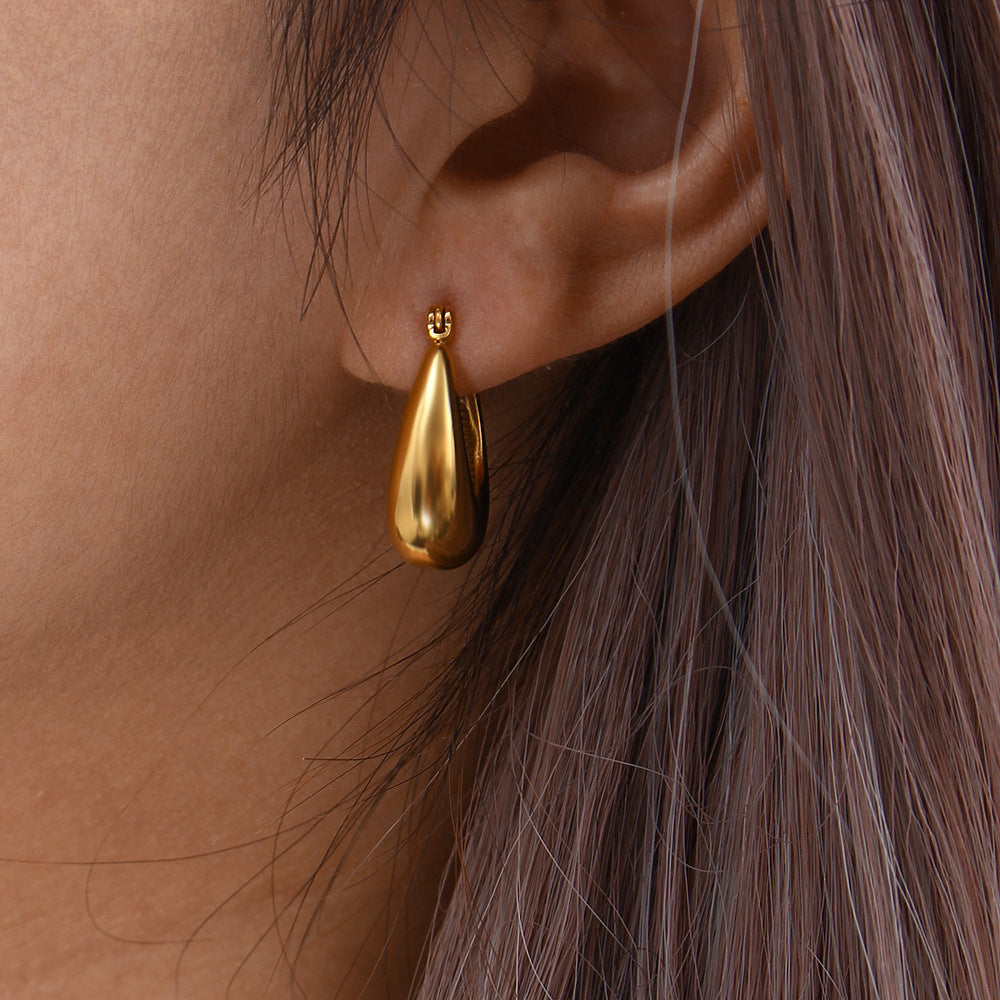 Amira Gold Hoop Earrings