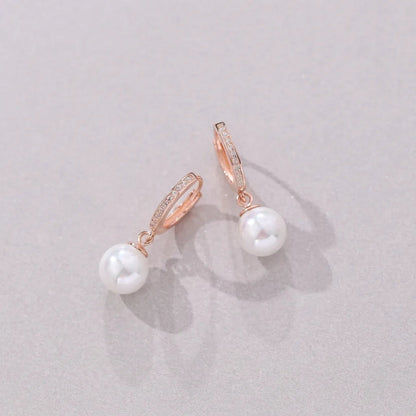 Elegant Pavé Pearl Hoop Earrings with Vintage-Inspired Design | Timeless Style for Any Occasion 4