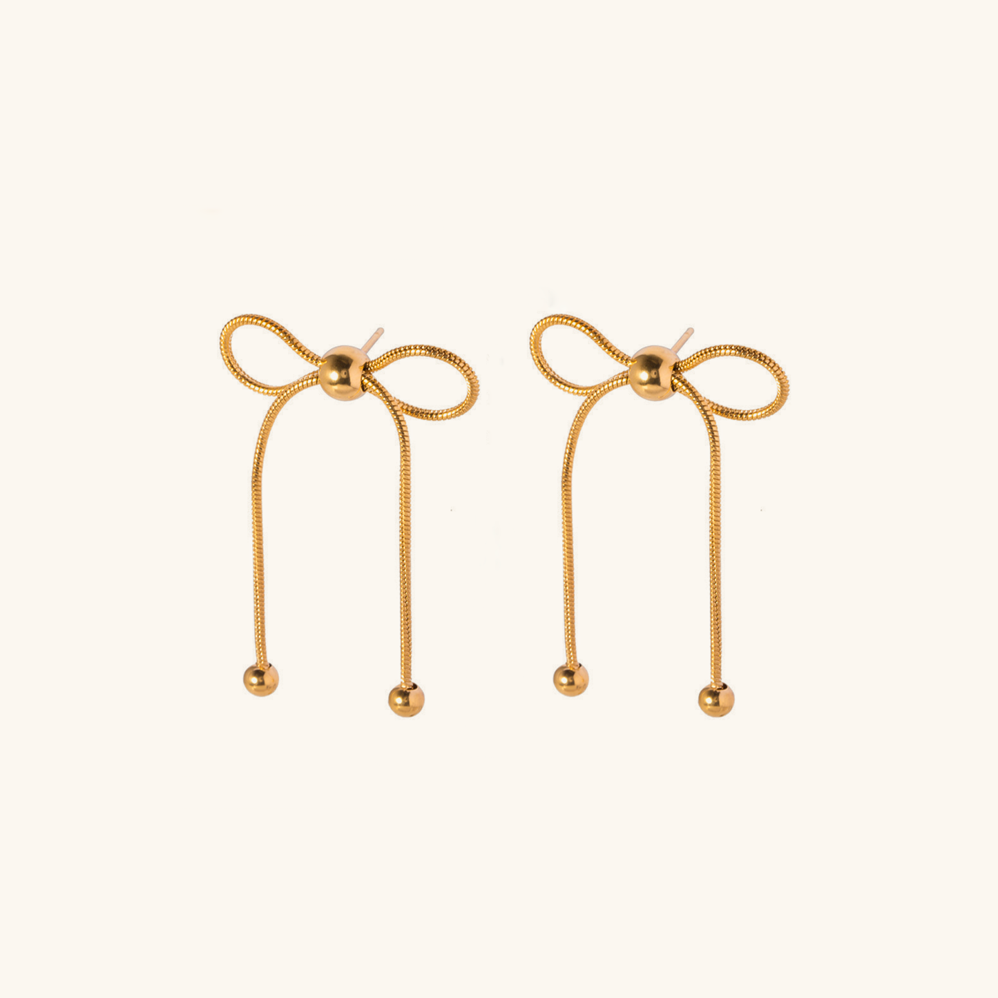 Olea Ribbon Drop Earrings