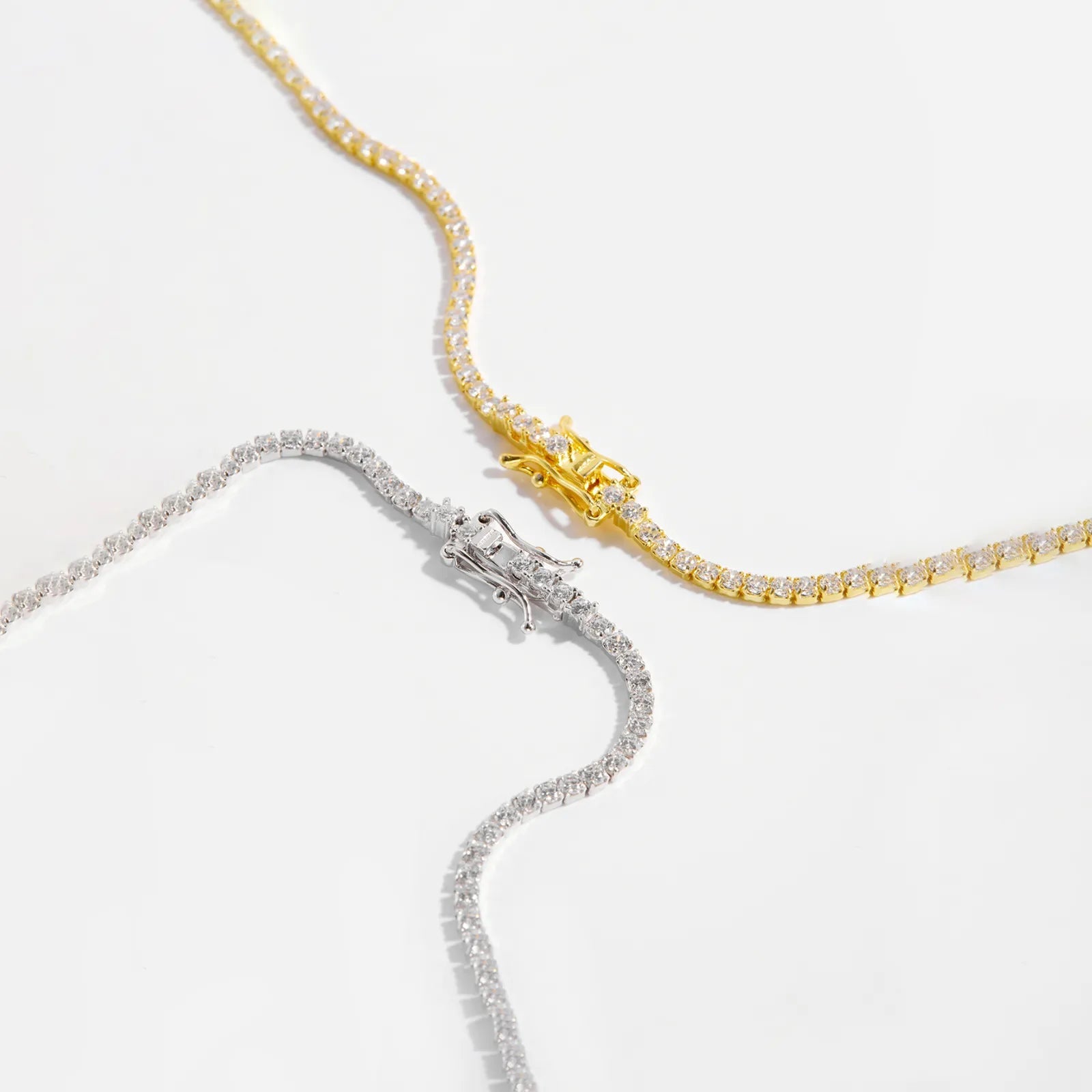 Elegant Tennis Choker | Adjustable Sterling Silver Necklace with Zircon Crystals | Hypoallergenic Design for Everyday Glamour 3