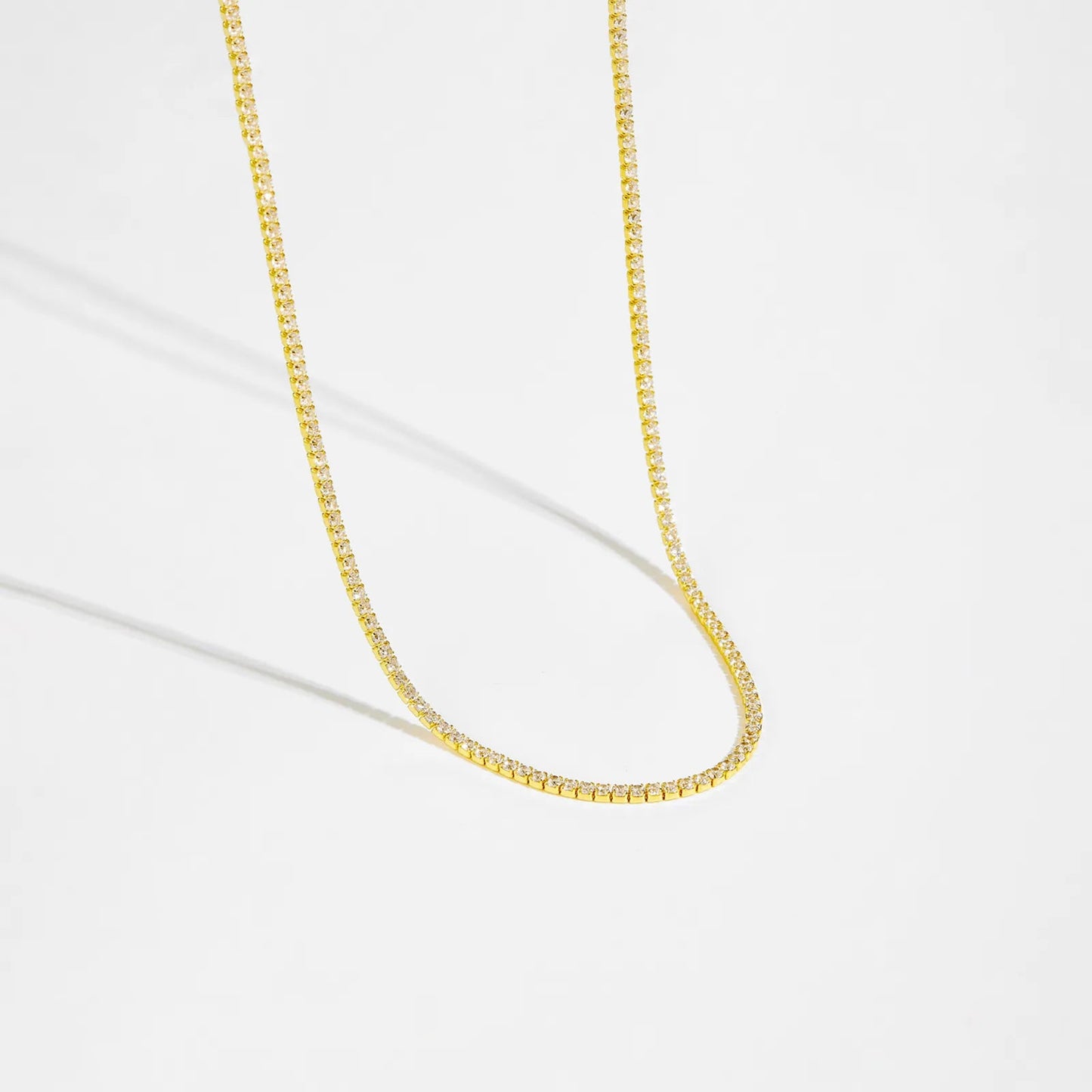 Elegant Tennis Choker | Adjustable Sterling Silver Necklace with Zircon Crystals | Hypoallergenic Design for Everyday Glamour 4