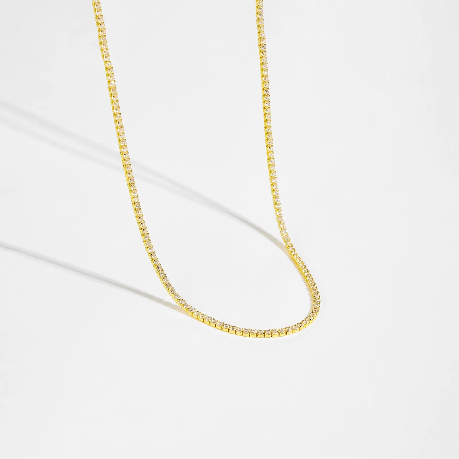 Elegant Tennis Choker | Adjustable Sterling Silver Necklace with Zircon Crystals | Hypoallergenic Design for Everyday Glamour 4