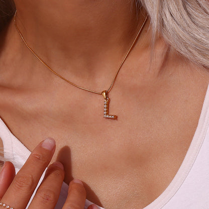 Gold-Finished Initial Necklace with Freshwater Pearls - 16 Inch Personalized Layering Jewelry 1