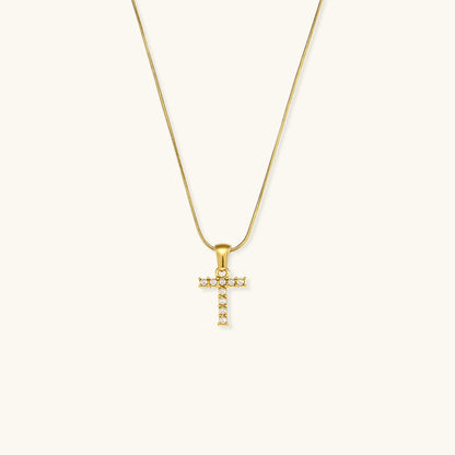 Gold-Finished Initial Necklace with Freshwater Pearls - 16 Inch Personalized Layering Jewelry 14