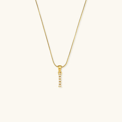 Gold-Finished Initial Necklace with Freshwater Pearls - 16 Inch Personalized Layering Jewelry 26