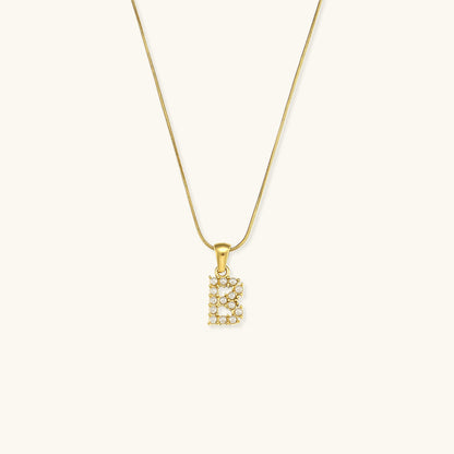Gold-Finished Initial Necklace with Freshwater Pearls - 16 Inch Personalized Layering Jewelry 4