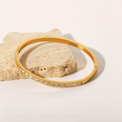 Seraphina Gold Diamond Bangle