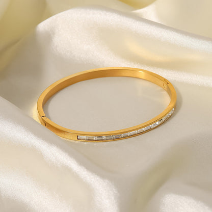 Seraphina Gold Diamond Bangle