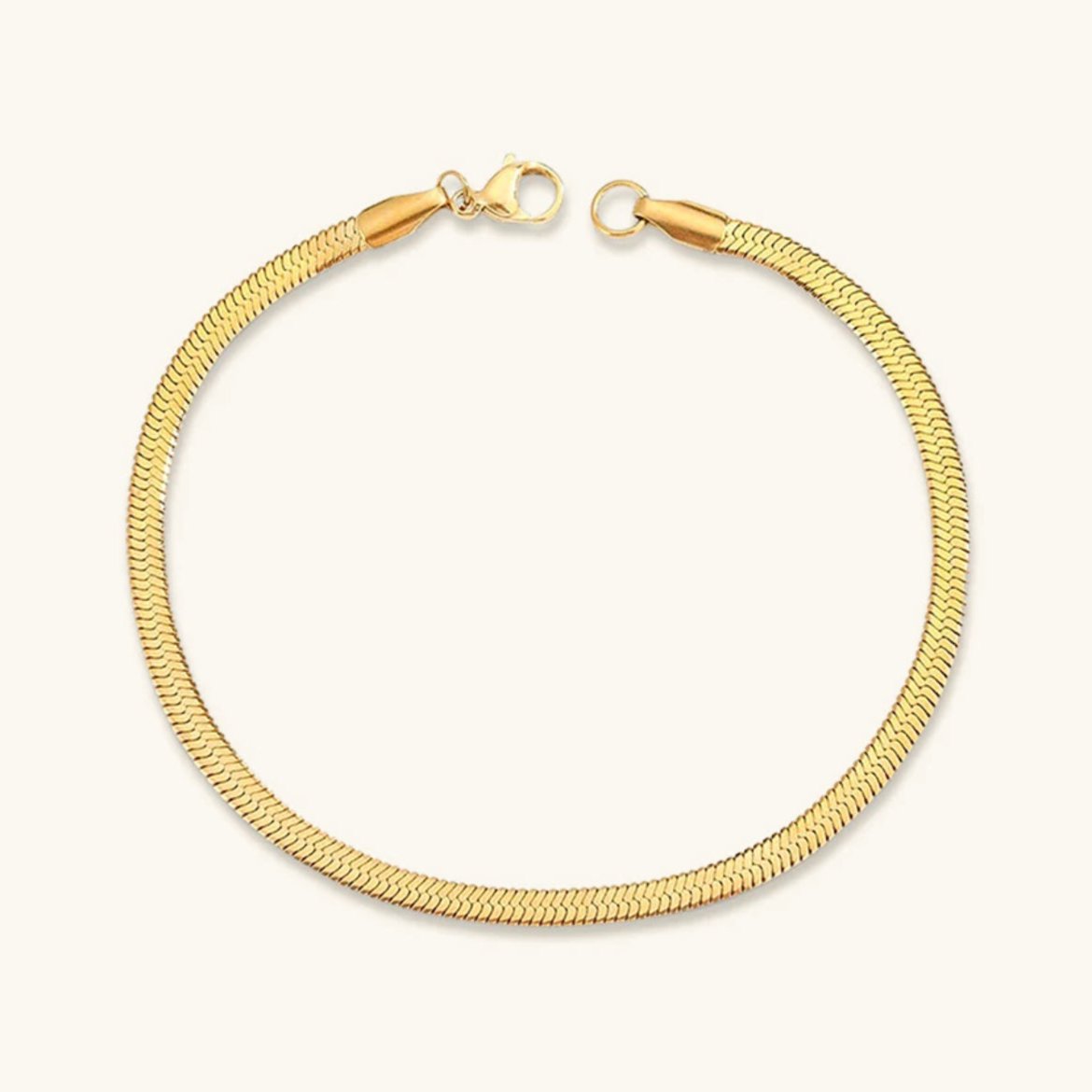 Evelina Gold Herringbone Bracelet