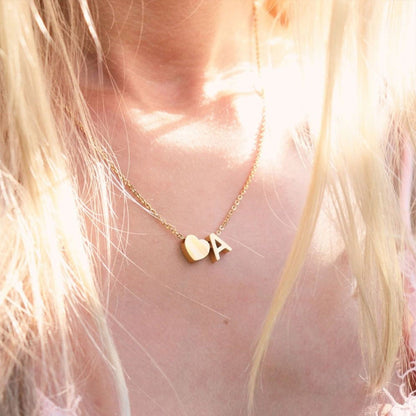 Gold Initial Necklace - Personalized 14k Gold-Plated Jewelry, Hypoallergenic, Water Resistant, 18 Inch Length 1