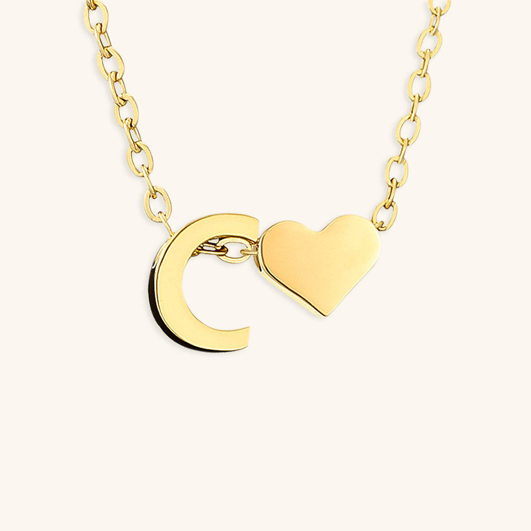 Gold Initial Necklace - Personalized 14k Gold-Plated Jewelry, Hypoallergenic, Water Resistant, 18 Inch Length 18