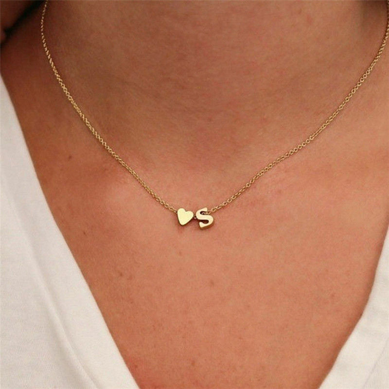 Gold Initial Necklace - Personalized 14k Gold-Plated Jewelry, Hypoallergenic, Water Resistant, 18 Inch Length 2