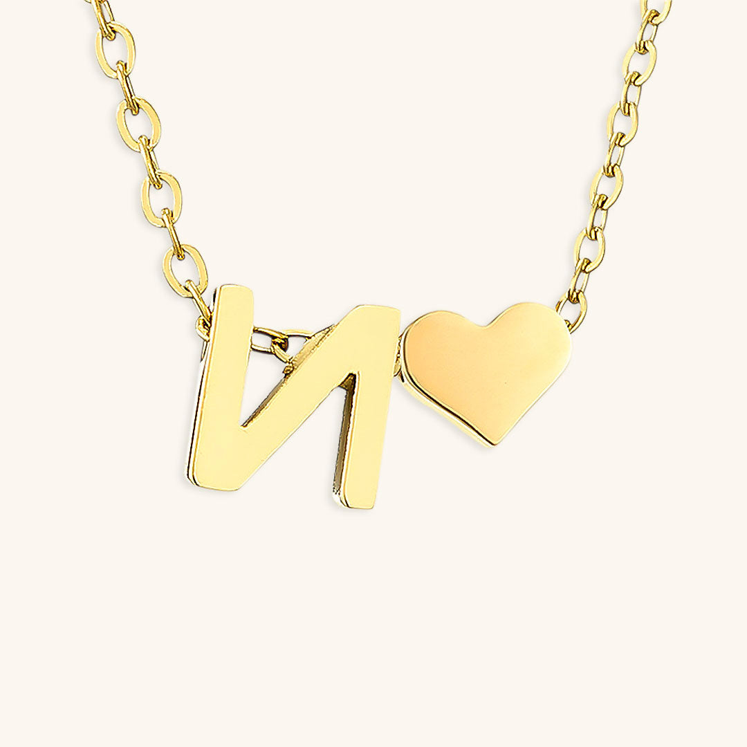 Gold Initial Necklace - Personalized 14k Gold-Plated Jewelry, Hypoallergenic, Water Resistant, 18 Inch Length 20