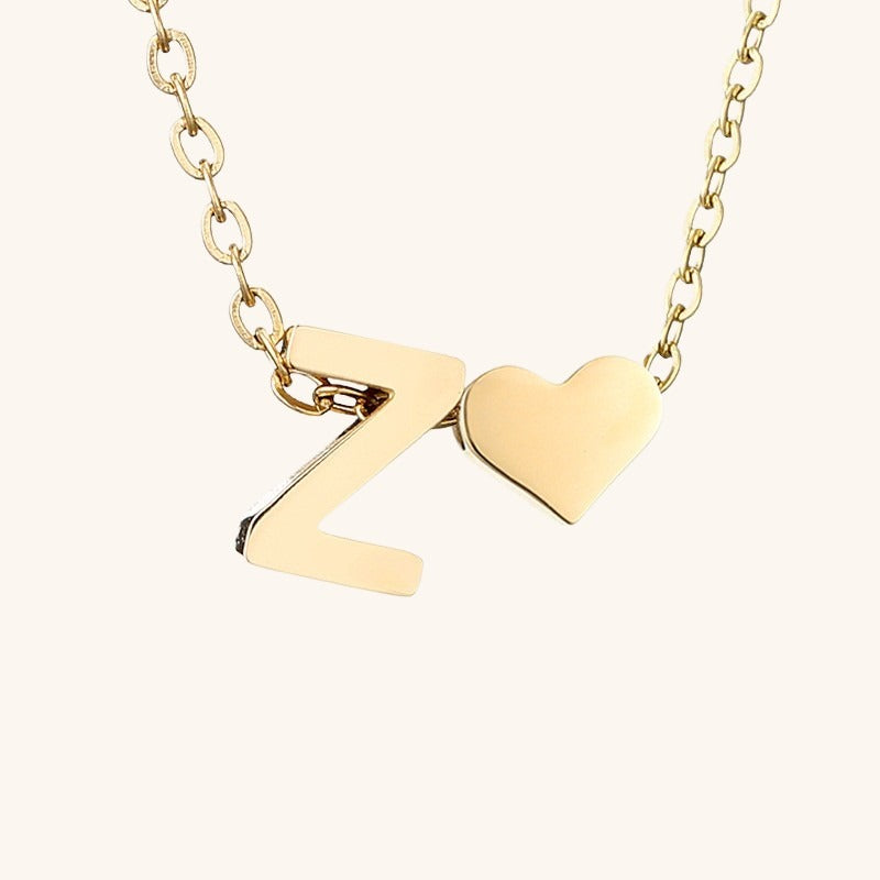 Gold Initial Necklace - Personalized 14k Gold-Plated Jewelry, Hypoallergenic, Water Resistant, 18 Inch Length 24