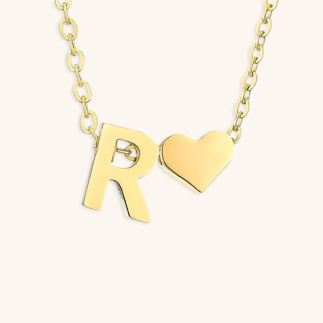 Gold Initial Necklace - Personalized 14k Gold-Plated Jewelry, Hypoallergenic, Water Resistant, 18 Inch Length 35