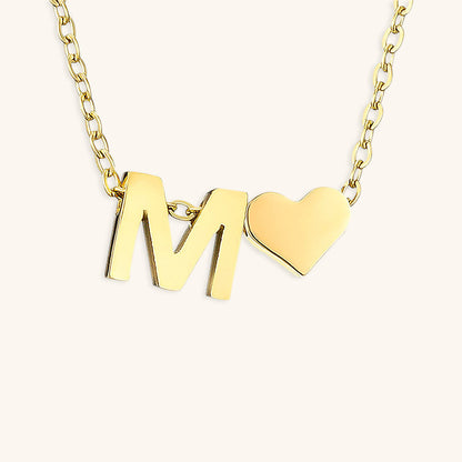 Gold Initial Necklace - Personalized 14k Gold-Plated Jewelry, Hypoallergenic, Water Resistant, 18 Inch Length 46