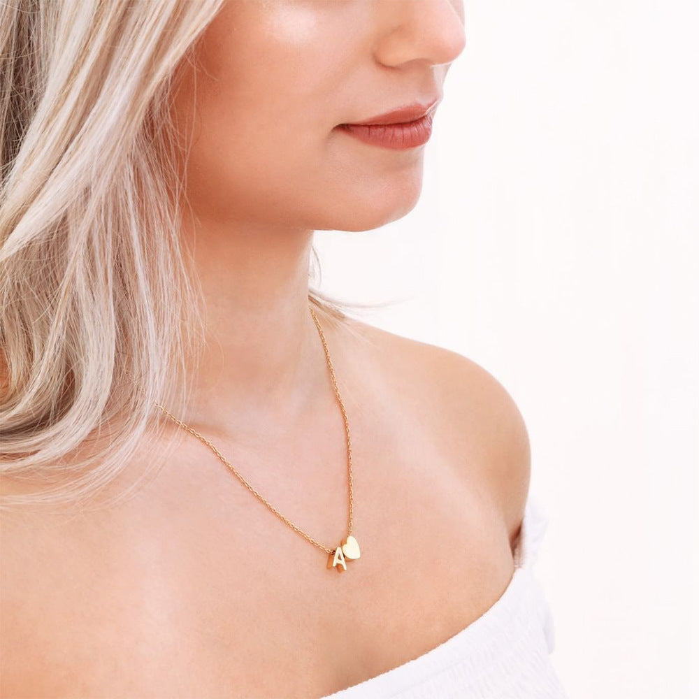 Gold Initial Necklace - Personalized 14k Gold-Plated Jewelry, Hypoallergenic, Water Resistant, 18 Inch Length 7