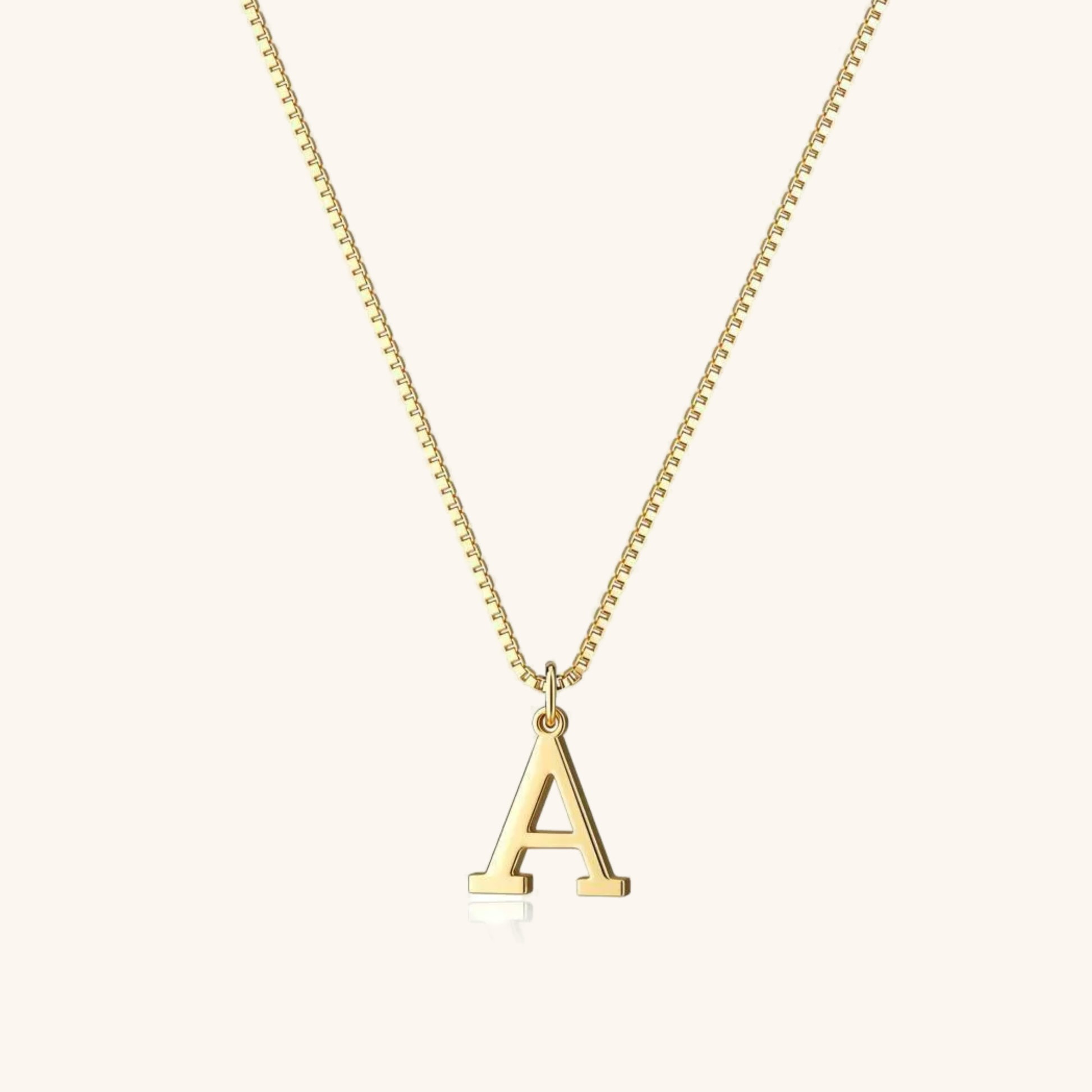 Gold Initial Necklace - Waterproof Hypoallergenic Stainless Steel with 16-Inch Adjustable Chain 0