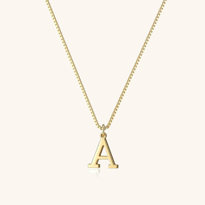 Gold Initial Necklace - Waterproof Hypoallergenic Stainless Steel with 16-Inch Adjustable Chain 0