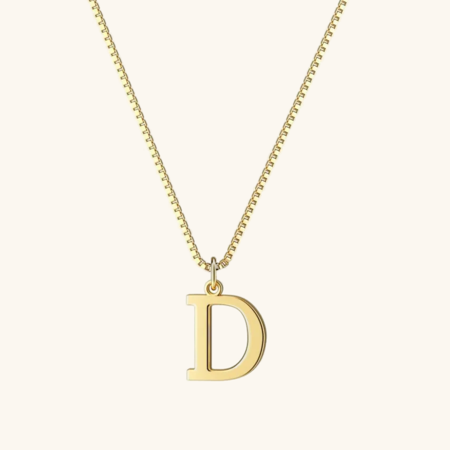 Gold Initial Necklace - Waterproof Hypoallergenic Stainless Steel with 16-Inch Adjustable Chain 10