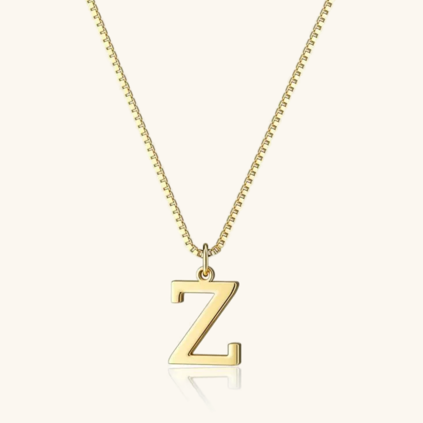 Gold Initial Necklace - Waterproof Hypoallergenic Stainless Steel with 16-Inch Adjustable Chain 19