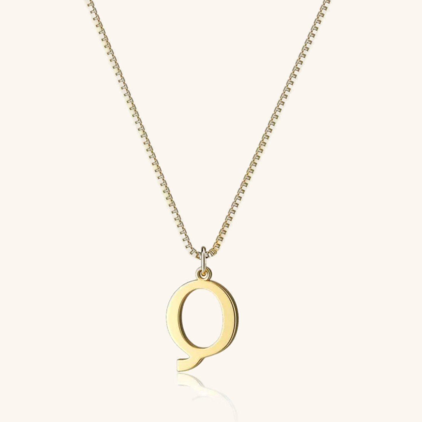 Gold Initial Necklace - Waterproof Hypoallergenic Stainless Steel with 16-Inch Adjustable Chain 20